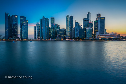 travel blue sky water marina buildings bay nikon singapore asia skyscrapers wideangle cbd hdr offices d800 1635mm