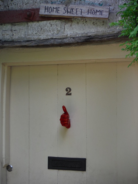 Doorknocker in Portash SWC Walk 249 Tisbury Circular via Dinton and Fovant