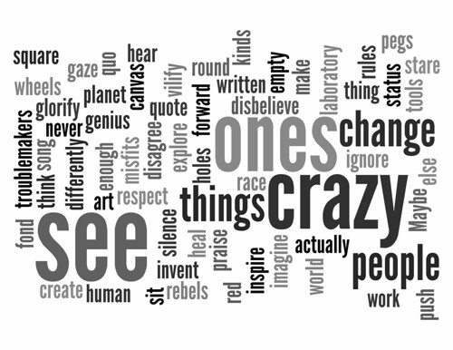 Think Different Wordle by Ian Aberle
