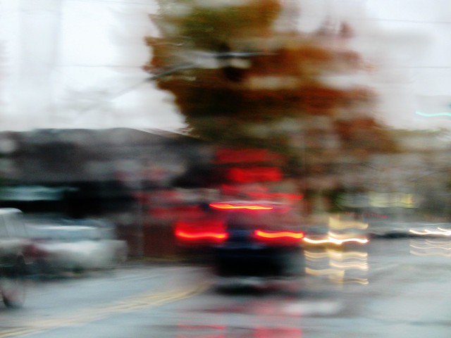 Purposely Blurry Lights in the Rain, Corvallis, Oregon