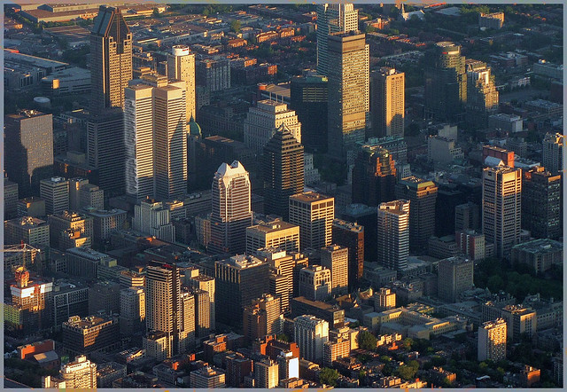 Montreal-Centre ville vu du ciel