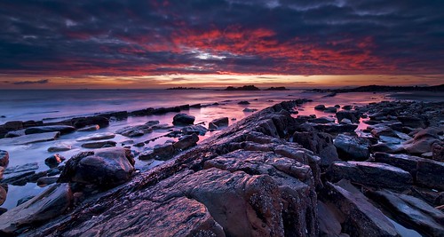 sea seascape clouds sunrise scotland rocks fife estuary filter lee nd filters gloaming d300 seafield
