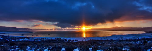 Mono Lake Sunrise by Dave Toussaint Photography, View in FULL size. A gorgeous, winter, cloud laced sunrise over Mono Lake in November. Shot along Hi