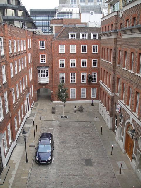 Looking down at Gough Square, from Dr Johnson's House