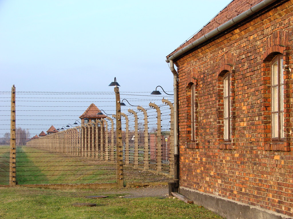 Auschwitz II-Birkenau - Death Camp - Death Gate Complex and Electrified Wire - Oswiecim, Poland