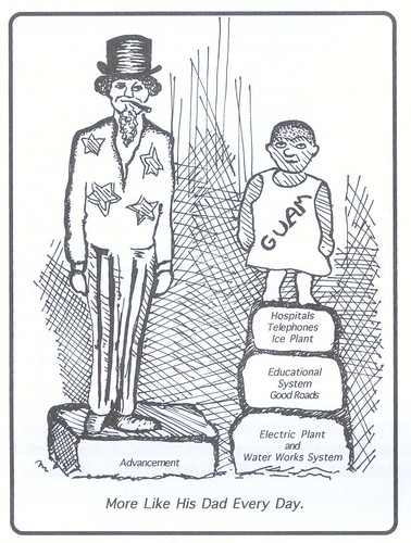 Cartoon in the Guam News Letter, July 1912, as reprinted from US newspapers courtesy of Anne Hattori.
