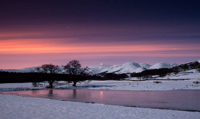 Frozen water in Upper Nithsdale