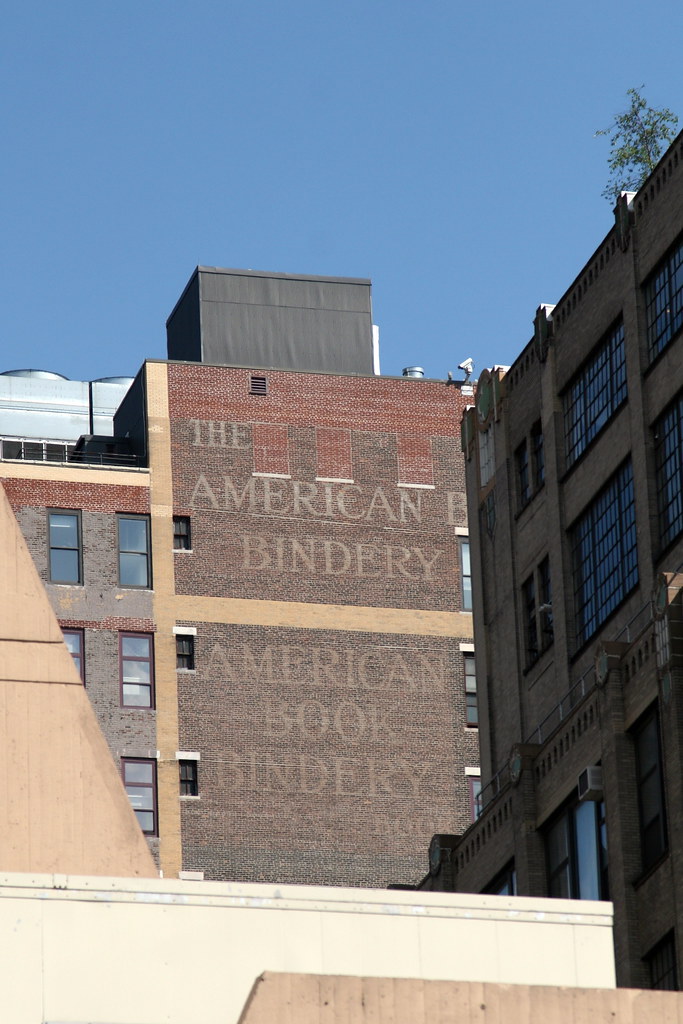 Surviving painted sign for The American Book Bindery, seen… | Flickr