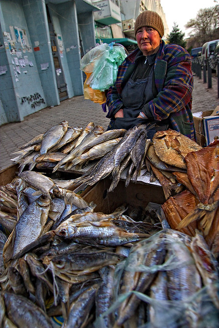 Fish Seller, Central Market, Chisinau, Moldova