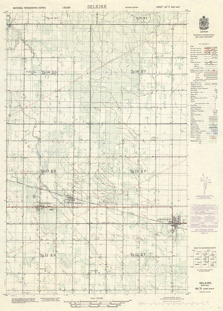Selkirk National Topographic Series Sheet 62 East Half (1953)