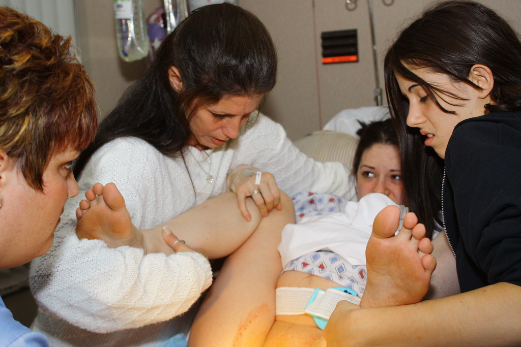 Sasha Giving Birth. 
