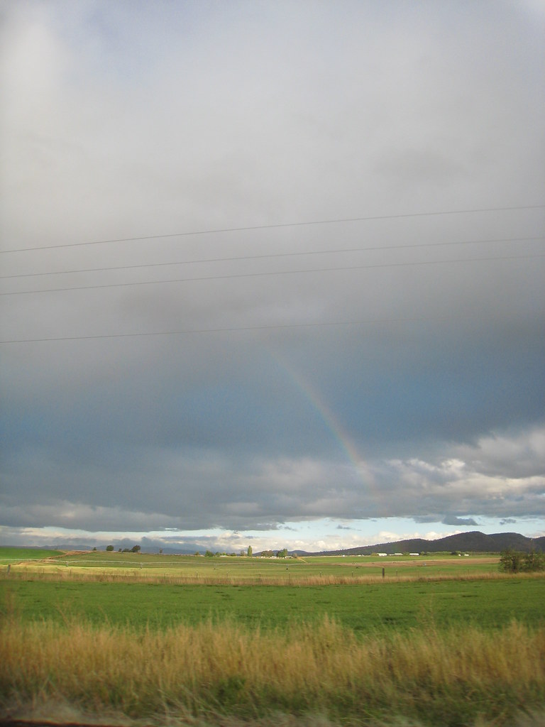 rainbow over oregon