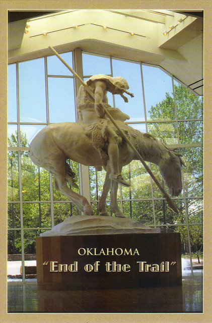 End of the Trail Statue Postcard