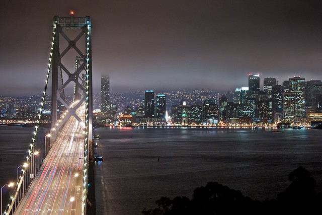 San Francisco and the Bay Bridge from Yerba Buena Island