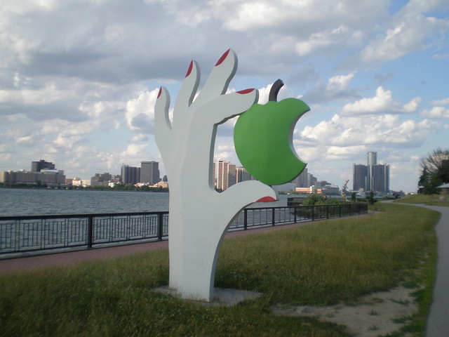 Edwina Sandy 1996  'Eve's Apple', Odette Assumption Sculpture Park, Windsor, Canada