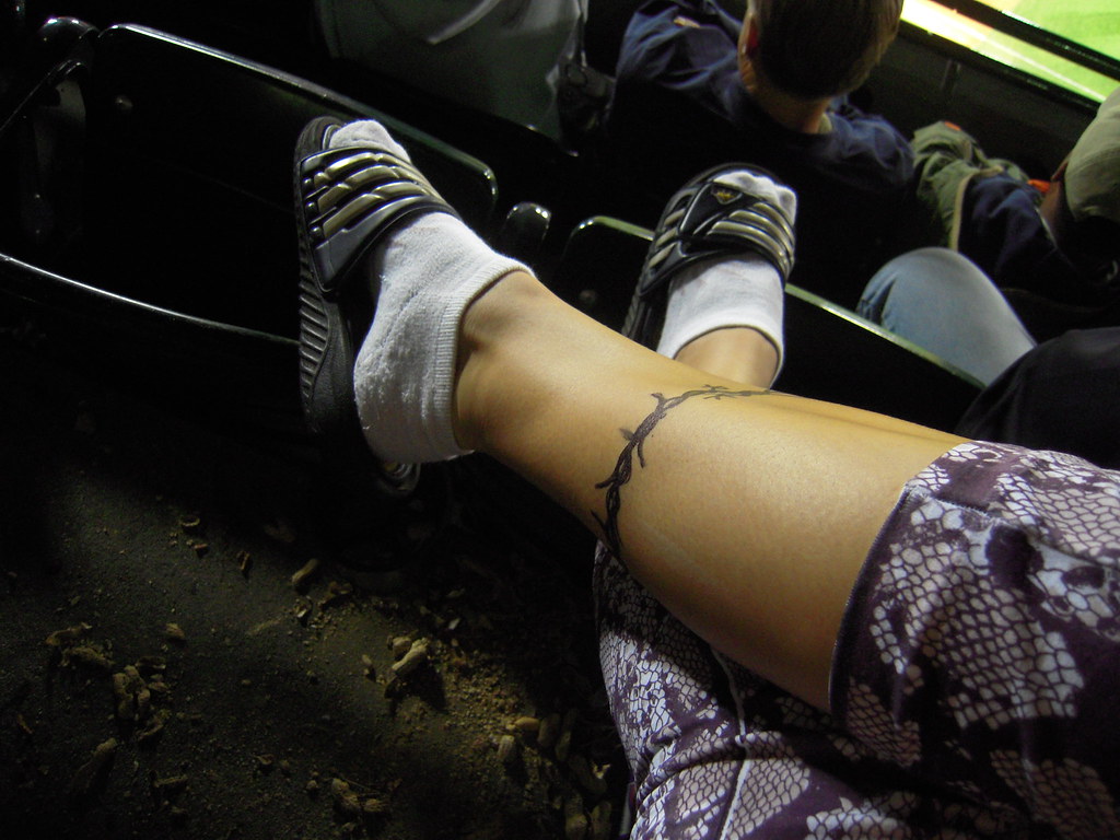 Barbed wire Sharpie tattoo. | Please note socks and sandals.… | Flickr