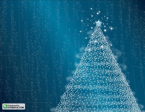 Background blue christmas tree | by etalonor