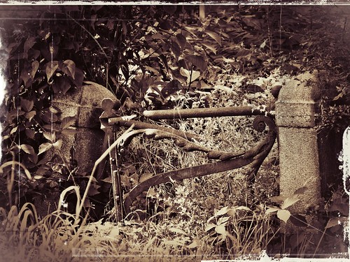 old abandoned broken cemetery graveyard sepia fence iron poland polska forsaken tone decayed toning bielskobiała bielskobiala