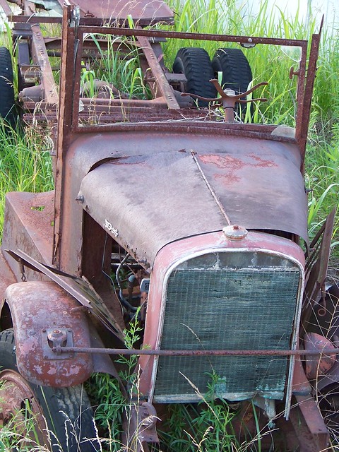 abandoned truck
