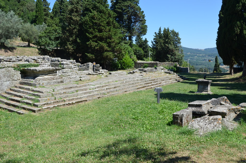 Etrusco-Roman temple, first built around the late 4th century BC, destroyed by fire in the 1st century BC and rebuilt by the Romans under Augustus, Roman Faesulae, Fiesole, Italy