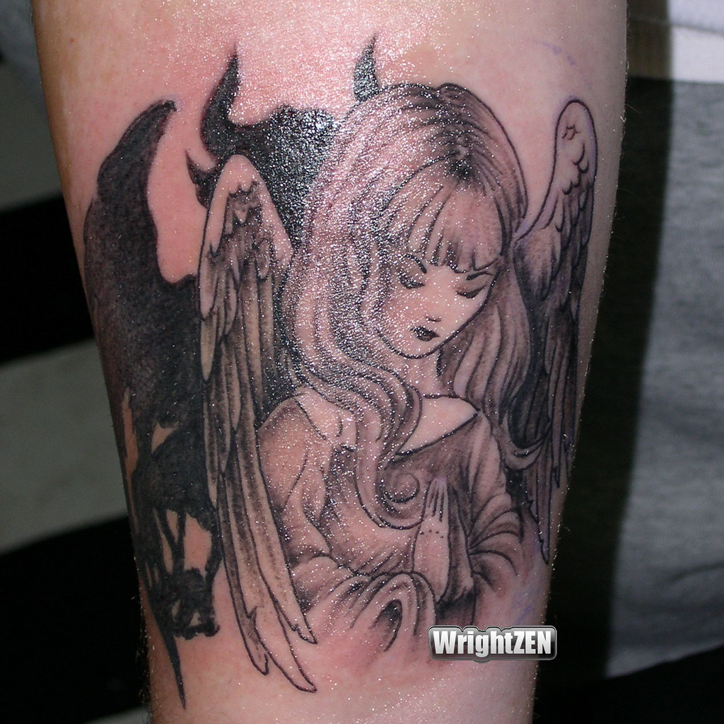 angel devil tattoo | stevestattoostexarkana | Flickr