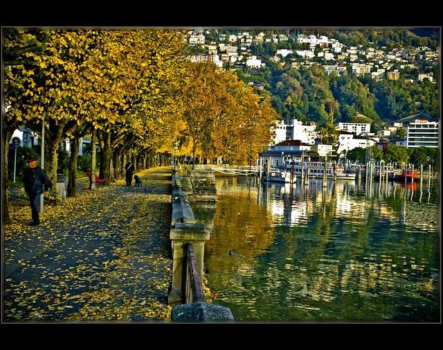 Locarno Switzerland October 28,2009 Morning , autumn time .39