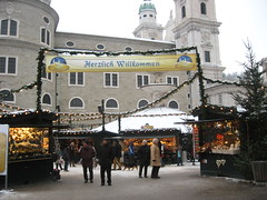 Christmas Market in Snow