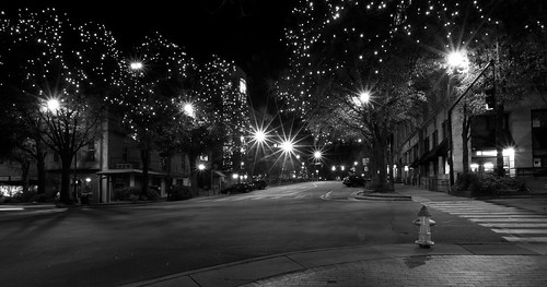 College Avenue Decorated for Christmas in Athens
