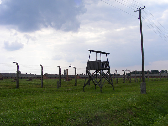 Guard tower at Birkenau