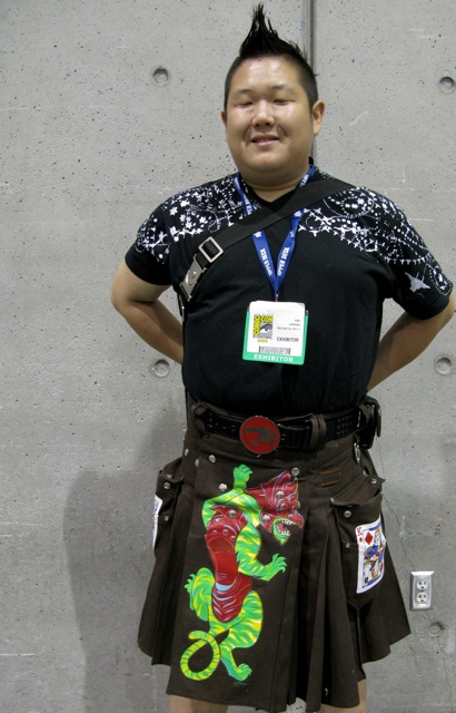 My friend Mike and his custom Battlecat Kilt, by me