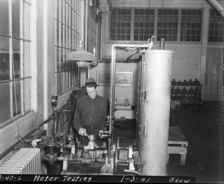 Water meter testing, 1941 | Item 50437, Water Department Pho… | Flickr