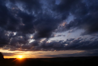 Sunset over Hay-on-Wye.