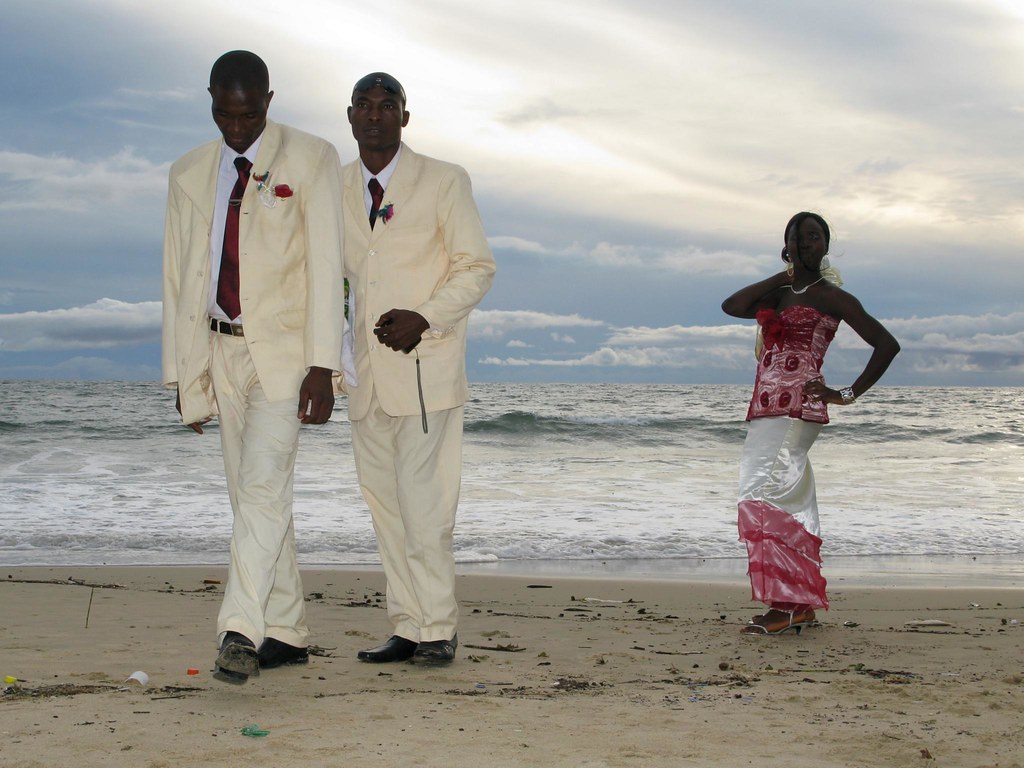 Wedding poses, Lumley Beach, Freetown Sierra Leone October 2009