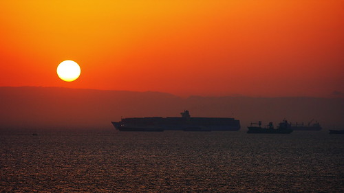 sunset summer sun sunrise sommer ships egypt cairo ägypten suez kairo sigma55200mm gulfofsuez portsuez
