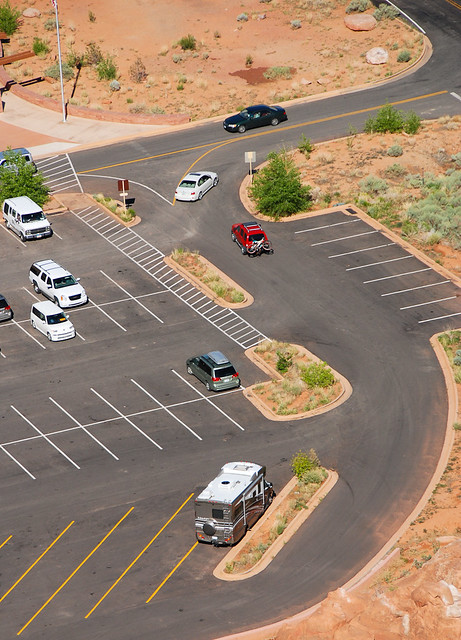 Visitors' Center parking lot at Arches NP... 20090526_7563