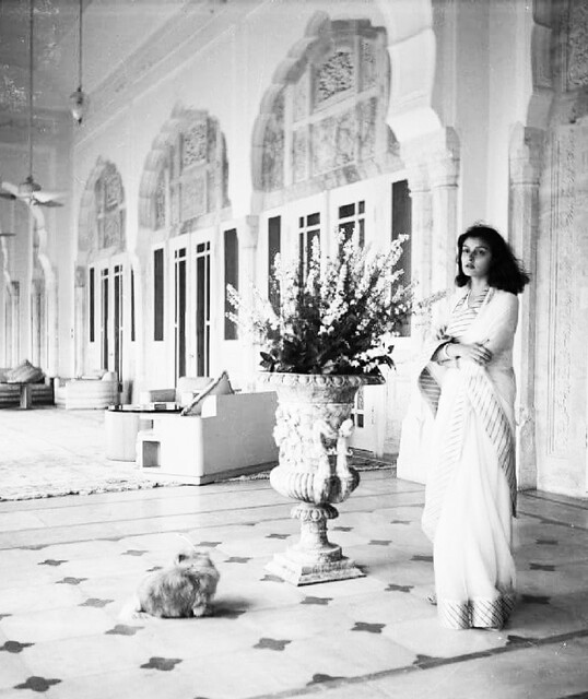 Maharani Gayatri Devi at Rambagh Palace, 1943