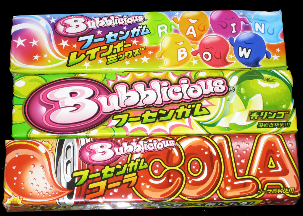 Japan - Bubblicious flavors Rainbow Mix, Sour and C… | Flickr