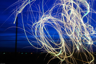 Sparklers in Time Lapse