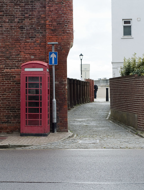 Telephone box and alley in Old Portsmouth