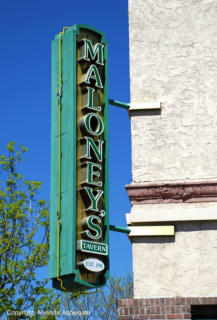 Maloney's Tavern Sign in Historic Downtown Flagstaff, Arizona