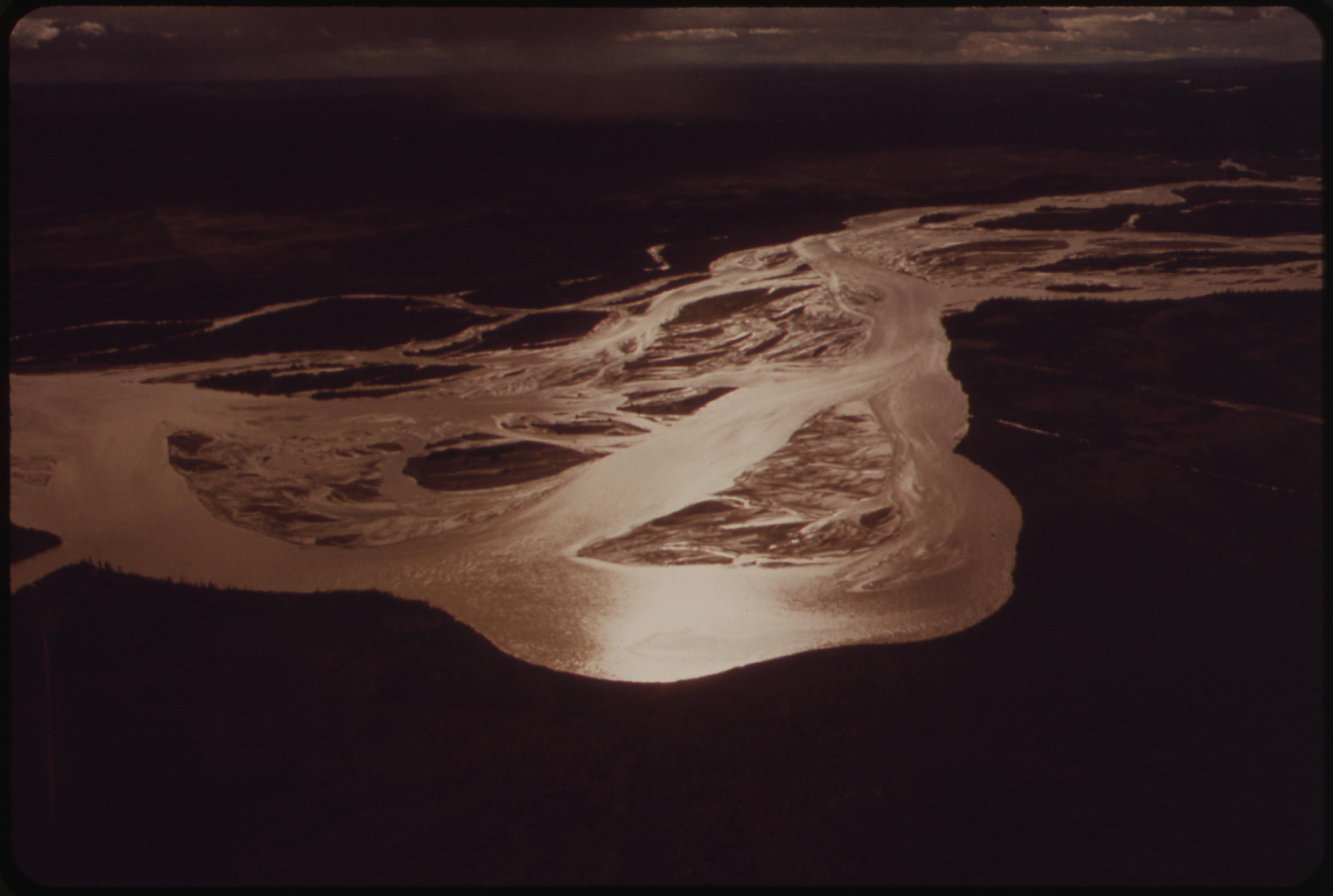 The Tanana River, View Southwest From a Point near Mile 455 the Pipeline Route Parallels the River for About 70 Miles South From Fairbanks to Delta Junction...08/1973