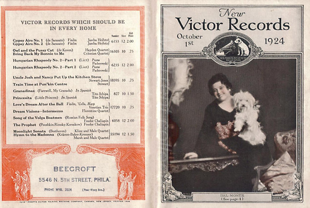 Victor Record catalogue 1st Oct 1924 ~ Toti Dal Monte