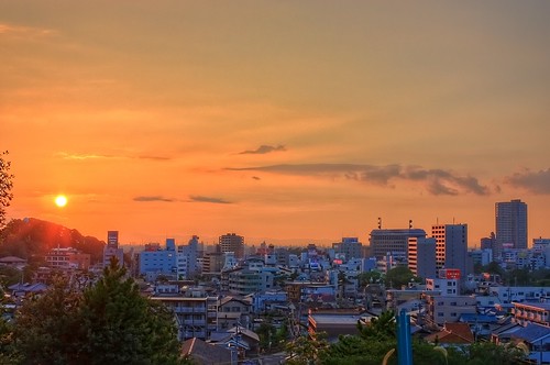 sunset japan cityscape 日本 aichi okazaki hdr 愛知県 photomatix 岡崎市 canon450d kisshouin 吉祥院