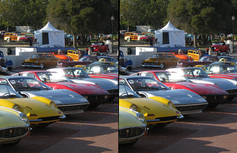 classic Ferrari's (parallel 3-D)