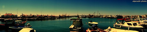 Seaport by A l p e r a t i k - P h o t o g r a p h y, Marmaraseaport harbor haven port landscape sea beach wave boat wherry fisherman photo alper atik pan