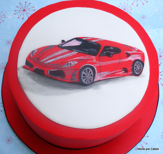 Ferrari Cake | A chocolate Ferrari cake for a six year old b… | Natasha Collins | Flickr