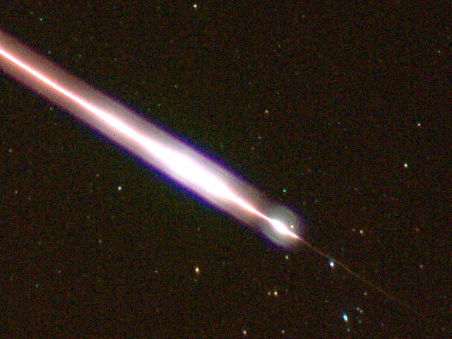 2009 Leonid Meteor (cropped, afterglow closeup)