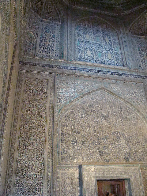 azulejos pared interior Mausoleo Pakhlavan Makhmud Jiva Uzbekistán 02