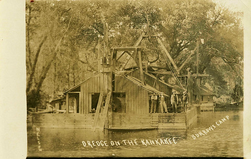 Burrow's Camp, Dredge on the Kankakee River, 1909 - Kankak… | Flickr