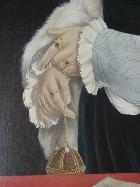 Detail of a modern portrait of Anne Boleyn